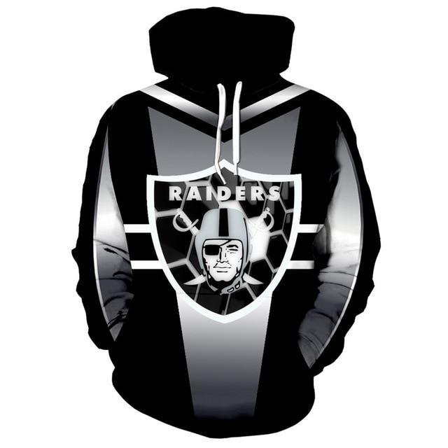 Oakland Raiders Logo 3D Printed Pullover Hoodie