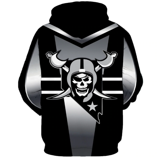 Oakland Raiders Logo 3D Printed Pullover Hoodie - Image 2