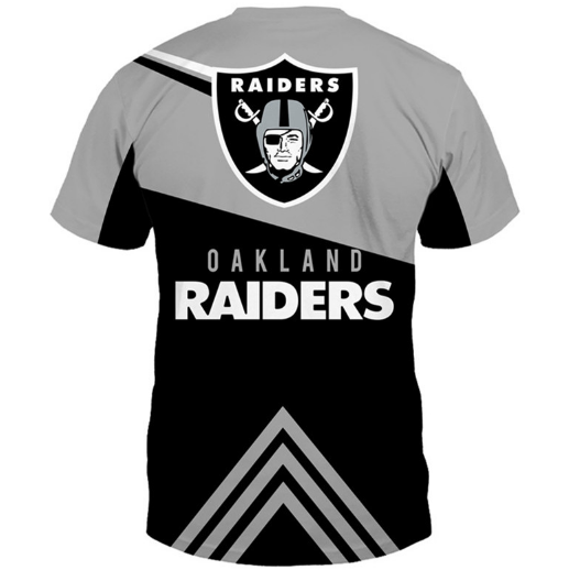 Oakland Raiders Logo With Team Name 3D Printed T-Shirt - Image 2