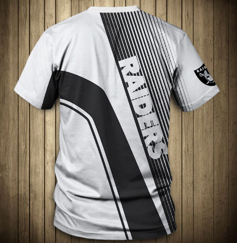 Oakland Raiders Stripe 3D T-Shirt - Image 2