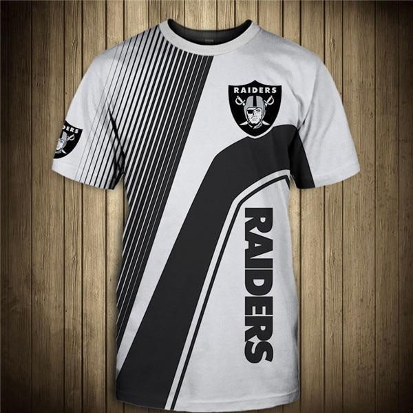 Oakland Raiders Stripe 3D T-Shirt