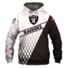 Oakland Raiders Top Logo 3D Pullover Hoodie