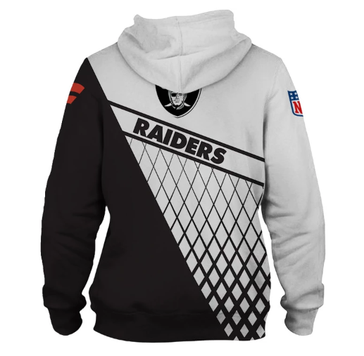 Oakland Raiders Top Logo 3D Zipper Hoodie Jacket - Image 2