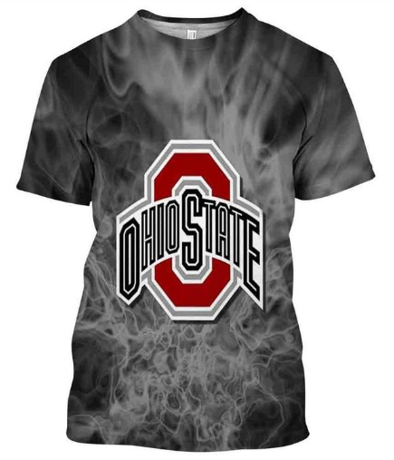 Ohio State Buckeyes Logo 3D Printed T-Shirt