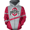 Ohio State Buckeyes Logo 3D Zipper Hoodie Jacket