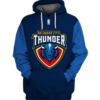 Oklahoma City Thunder Logo 3D Printed Pullover Hoodie