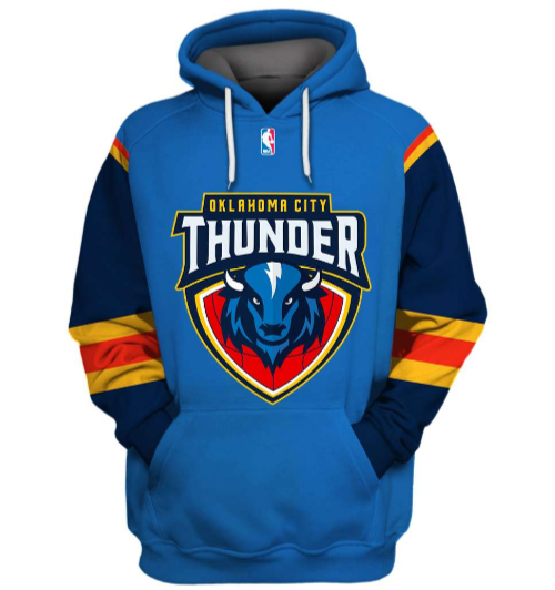 Oklahoma City Thunder Symbol 3D Printed Zipper Hoodie Jacket - Image 2