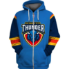 Oklahoma City Thunder Symbol 3D Printed Zipper Hoodie Jacket