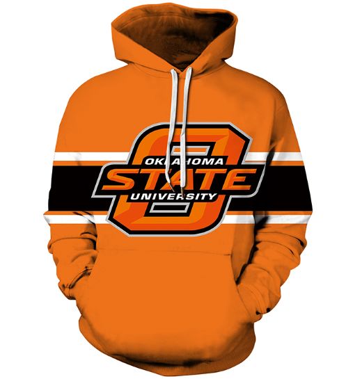 Oklahoma State Cowboys Logo 3D Printed Pullover Hoodie