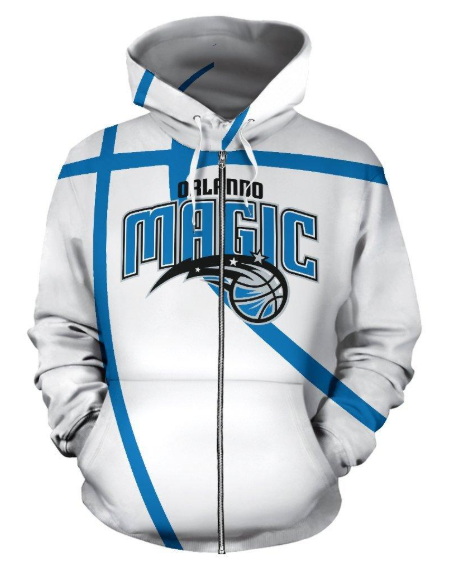 Orlando Magic Simple 3D Printed Zipper Hoodie Jacket