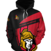 Ottawa Senators Symbol 3D Printed Pullover Hoodie