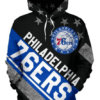 Philadelphia 76ers Stripe With Stars 3D Printed Pullover Hoodie
