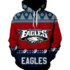 Philadelphia Eagles 3D Pattern Pullover Hoodie