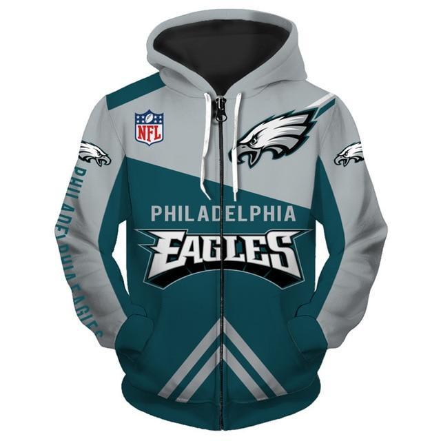 Philadelphia Eagles 3D Zipper Hoodie Jacket
