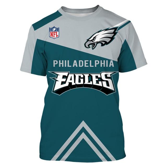 Philadelphia Eagles Logo With Team Name 3D Printed T-Shirt