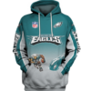 Philadelphia Eagles Name In Sleeve 3D Pullover Hoodie