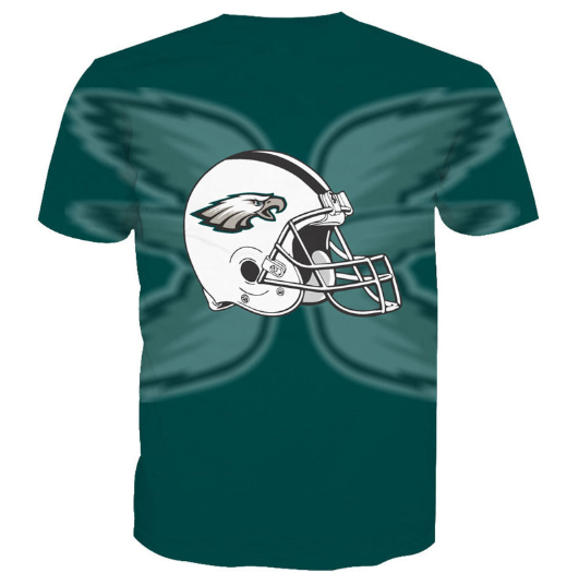 Philadelphia Eagles Stylized Green Logo 3D T-Shirt - Image 2