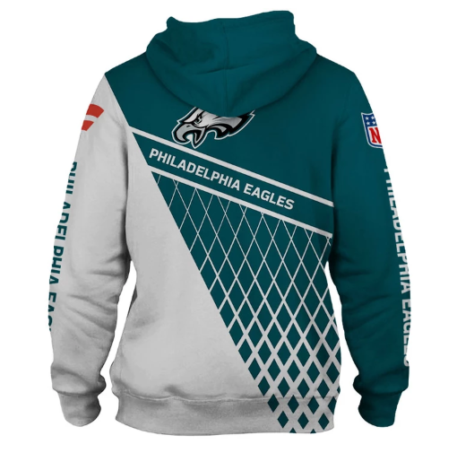 Philadelphia Eagles Top Logo 3D Zipper Hoodie Jacket - Image 2
