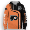 Philadelphia Flyers Half Color 3D Printed Pullover Hoodie