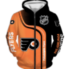 Philadelphia Flyers Half Color 3D Printed Zipper Hoodie Jacket