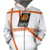 Phoenix Suns Simple 3D Printed Zipper Hoodie Jacket