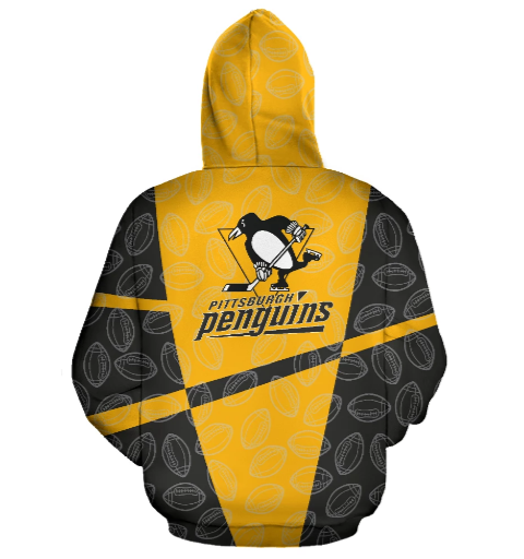Pittsburgh Penguins Heart In Chest 3D Pullover Hoodie - Image 2