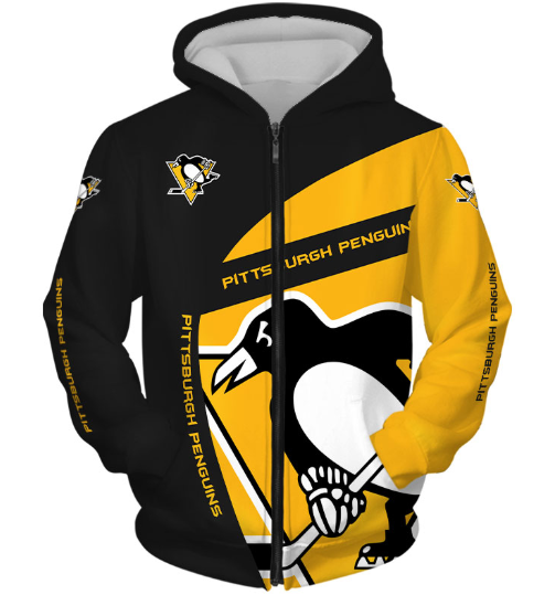 Pittsburgh Penguins Symbol 3D Printed Zipper Hoodie Jacket