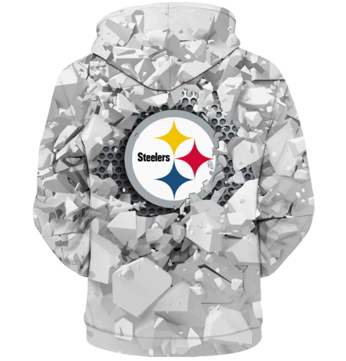 Pittsburgh Steelers Beehives Pattern 3D Zipper Hoodie Jacket - Image 2