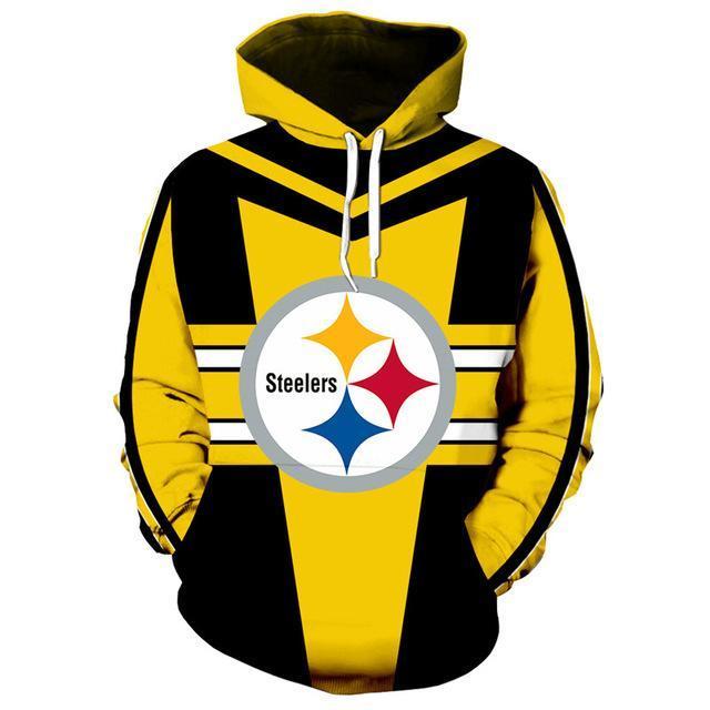 Pittsburgh Steelers Logo 3D Printed Pullover Hoodie