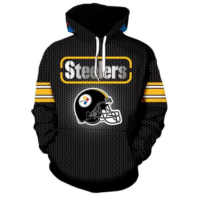 Pittsburgh Steelers Multi Hole 3D Pullover Hoodie