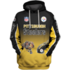 Pittsburgh Steelers Name In Sleeve 3D Pullover Hoodie