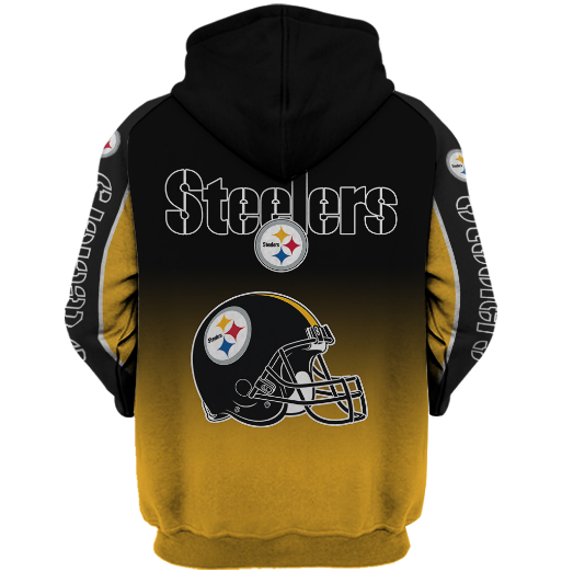 Pittsburgh Steelers Name In Sleeve 3D Pullover Hoodie - Image 2