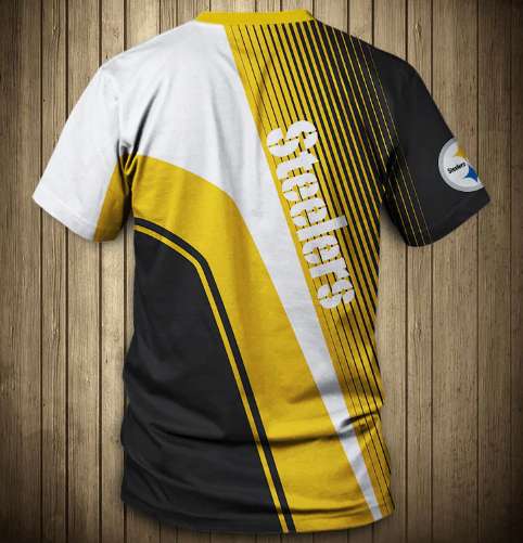 Pittsburgh Steelers Stripe 3D T-Shirt - Image 2