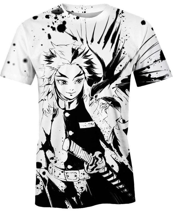 Rengoku Kyoujurou - Demon Slayer - Kimetsu No Yaiba 3D T-Shirt V10