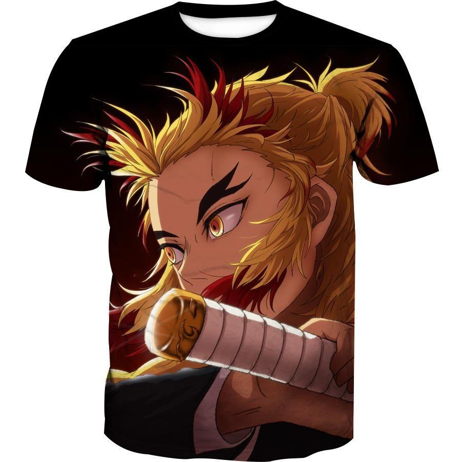 Rengoku Kyoujurou - Demon Slayer - Kimetsu No Yaiba 3D T-Shirt V4