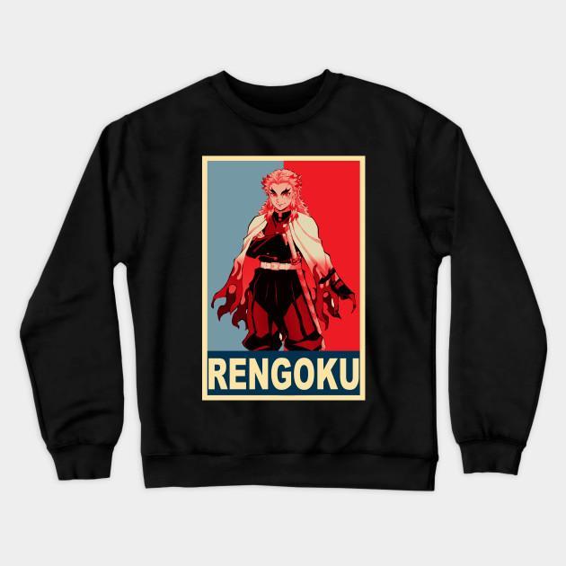 Rengoku Kyoujurou - Demon Slayer - Kimetsu No Yaiba Pullover Hoodie Sweatshirt V5 - Image 2