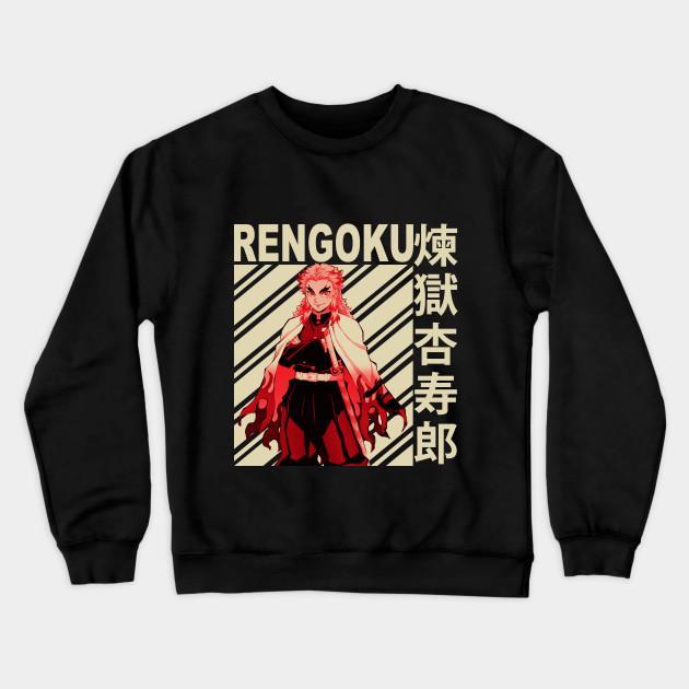 Rengoku Kyoujurou - Demon Slayer - Kimetsu No Yaiba Pullover Hoodie Sweatshirt V7 - Image 2