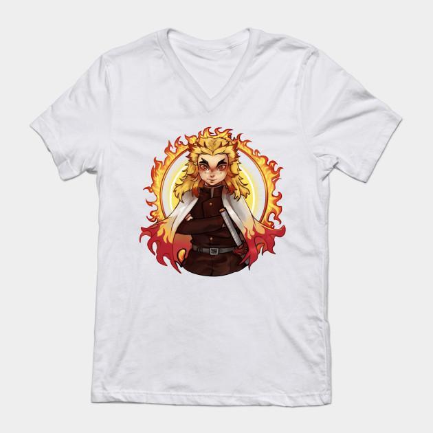 Rengoku Kyoujurou - Demon Slayer - Kimetsu No Yaiba T-Shirt V4 - Image 2