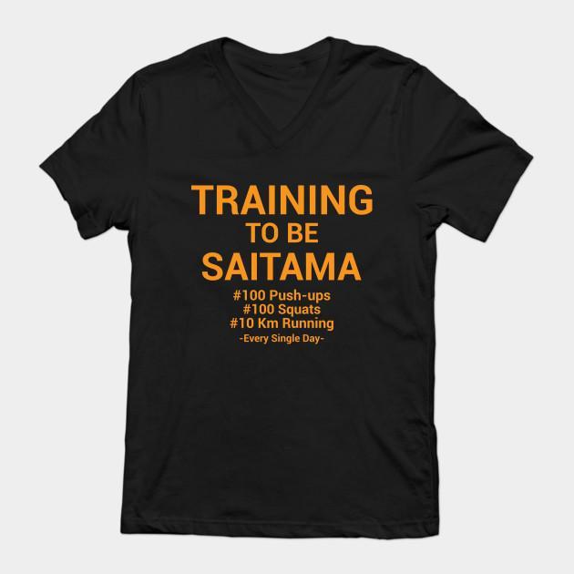Saitama Training Workout - One Punch Man - Wanpanman T-Shirt V2 - Image 2