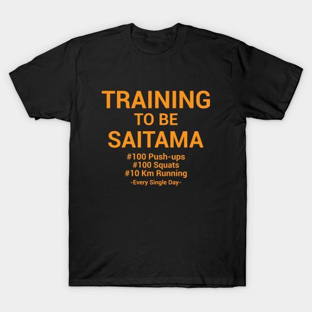 Saitama Training Workout - One Punch Man - Wanpanman T-Shirt V2