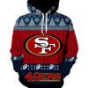 San Francisco 49ers 3D Pattern Pullover Hoodie