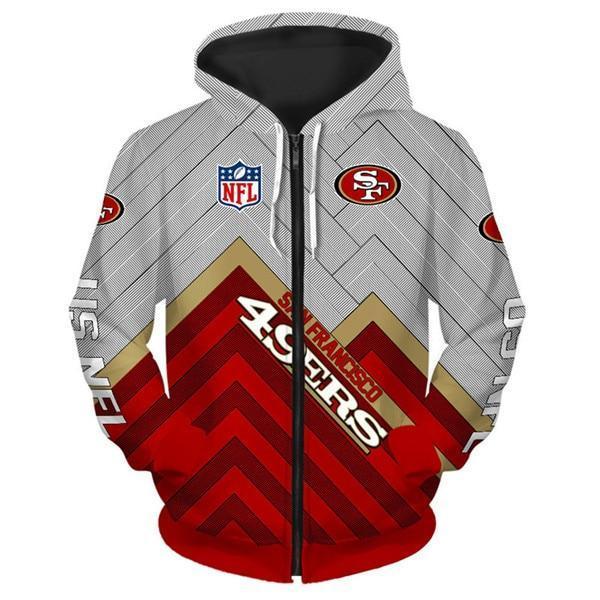 San Francisco 49ers 3D Zipper Hoodie Jacket