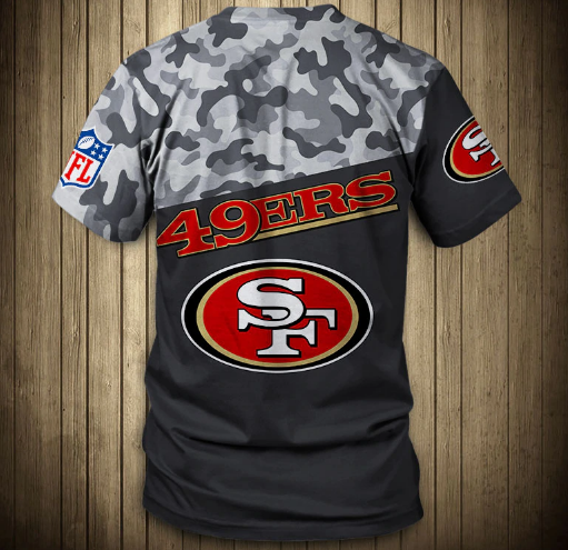 San Francisco 49ers Half Camo 3D T-Shirt - Image 2