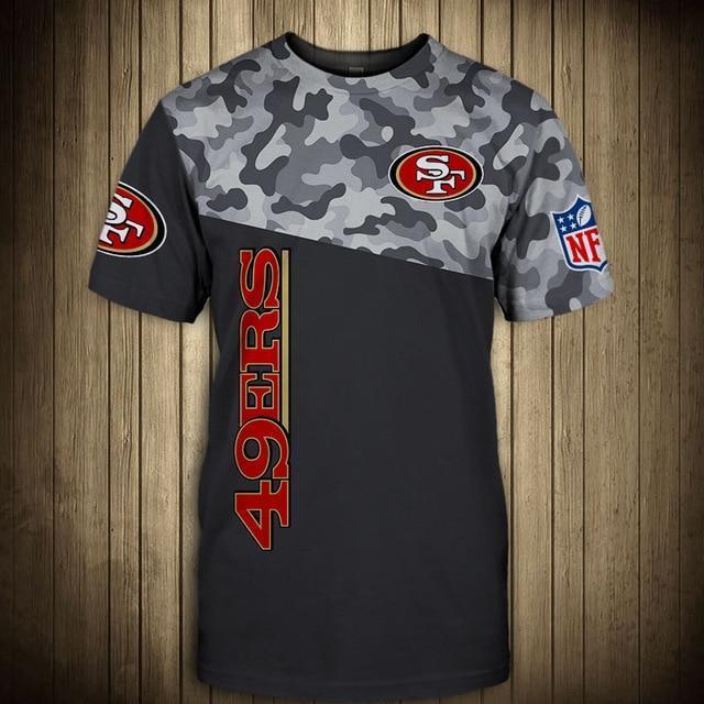 San Francisco 49ers Half Camo 3D T-Shirt