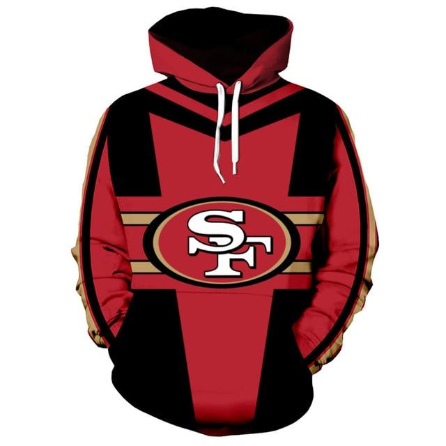 San Francisco 49ers Logo 3D Printed Pullover Hoodie