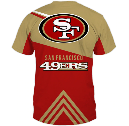 San Francisco 49ers Logo With Team Name 3D Printed T-Shirt - Image 2