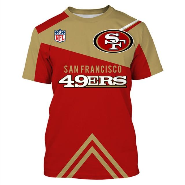 San Francisco 49ers Logo With Team Name 3D Printed T-Shirt