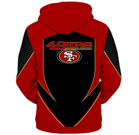 San Francisco 49ers Middle Logo 3D Printed Zipper Hoodie Jacket - Image 2