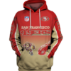 San Francisco 49ers Name In Sleeve 3D Pullover Hoodie