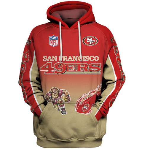 San Francisco 49ers Name In Sleeve 3D Pullover Hoodie